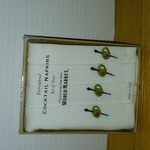 Vintage Cocktail Napkins Set Of 4